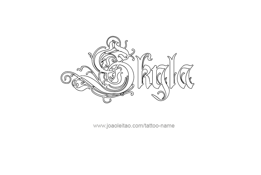 Tattoo Design Name Skyla   