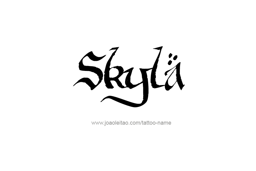 Tattoo Design Name Skyla   