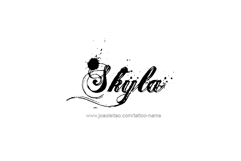 Skyla Name Tattoo Designs