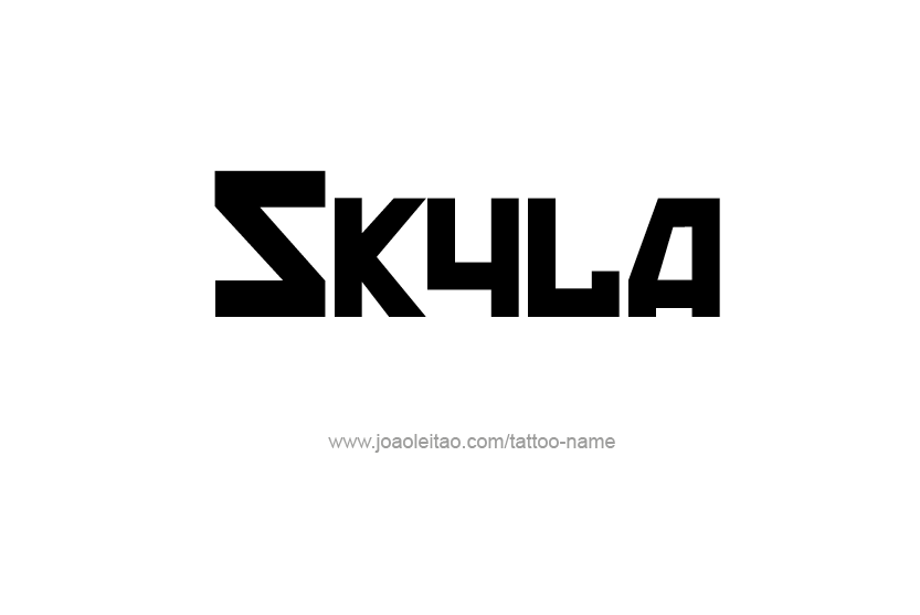 Tattoo Design Name Skyla   