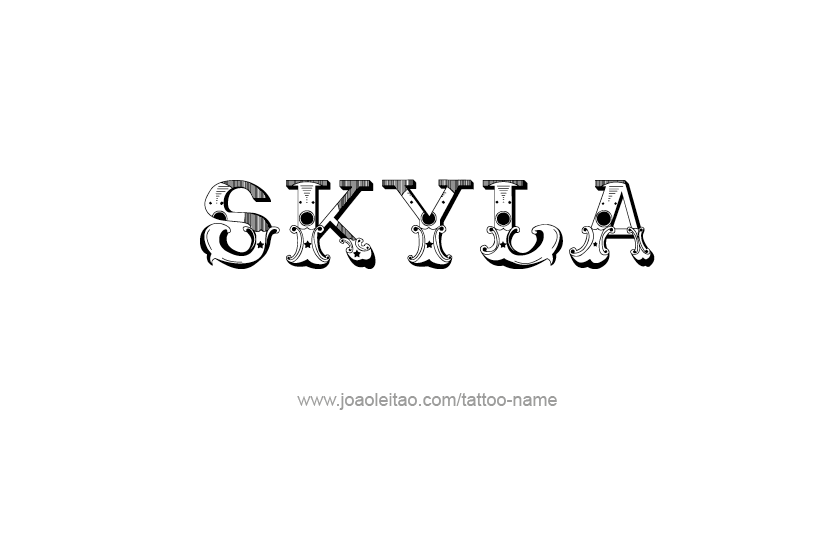 Tattoo Design Name Skyla   