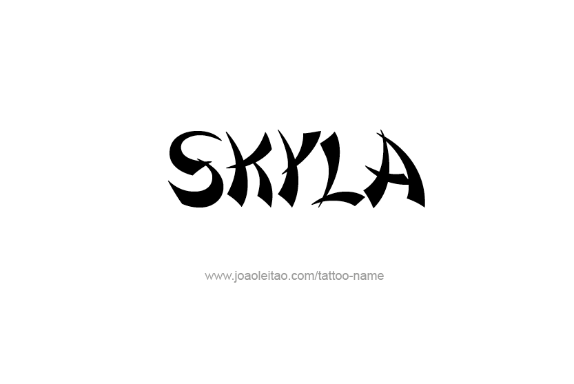 Tattoo Design Name Skyla