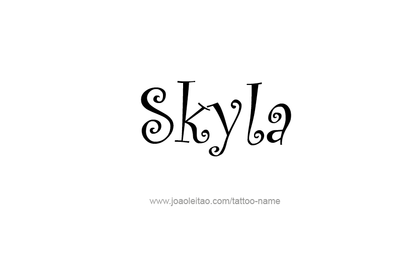 Tattoo Design Name Skyla   