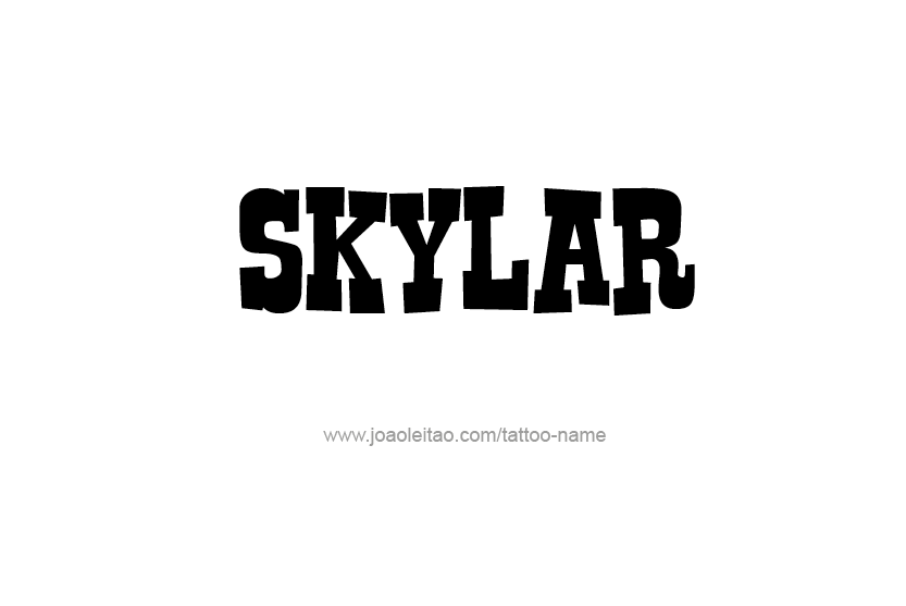 Tattoo Design Name Skylar   