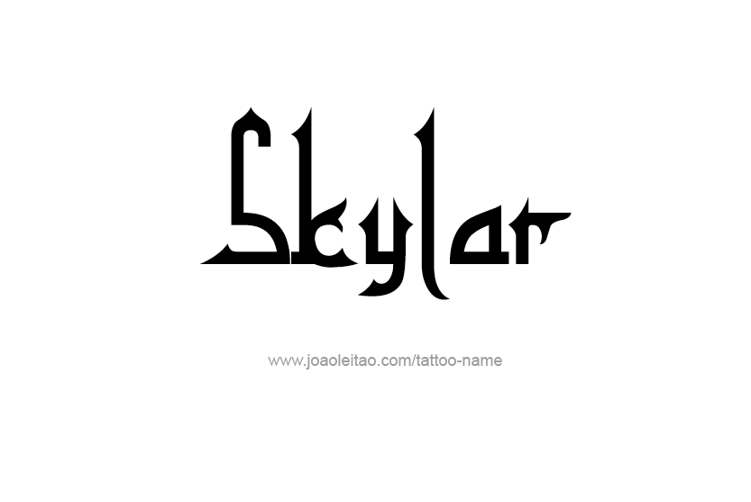 Tattoo Design Name Skylar   