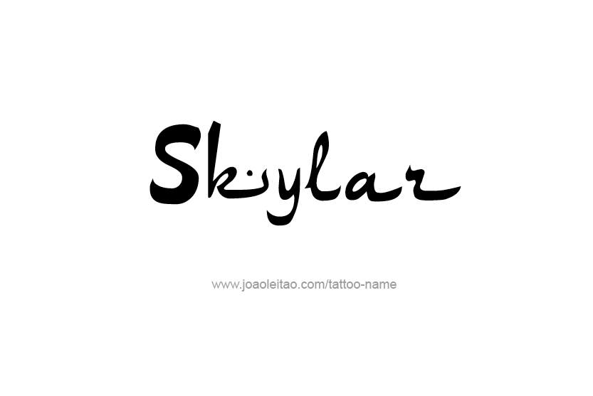 Skylar Name Tattoo Designs