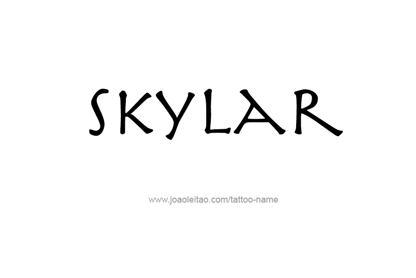 Skylar Name Tattoo Designs