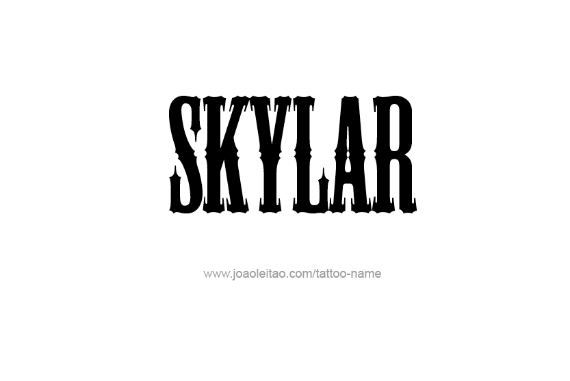 Tattoo Design Name Skylar   