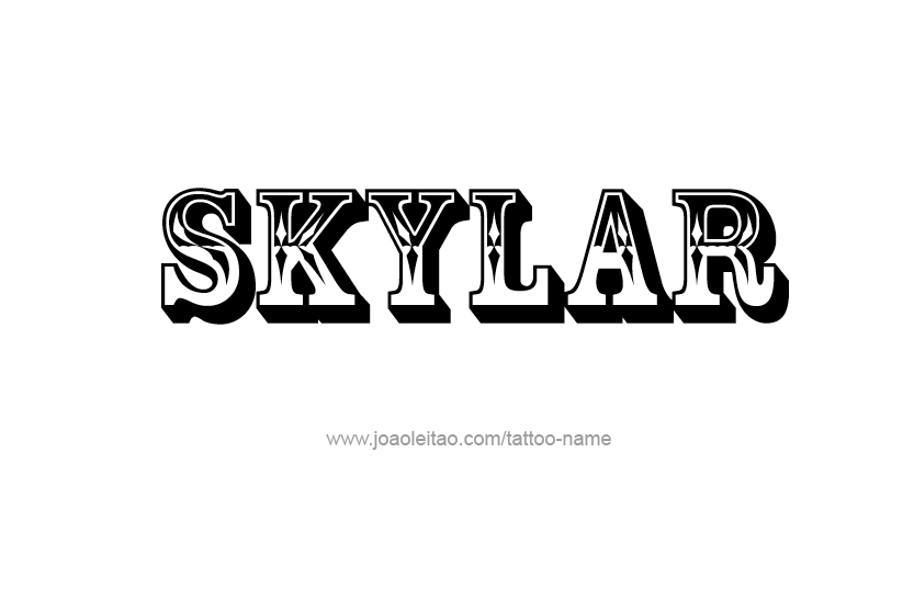 Tattoo Design Name Skylar   