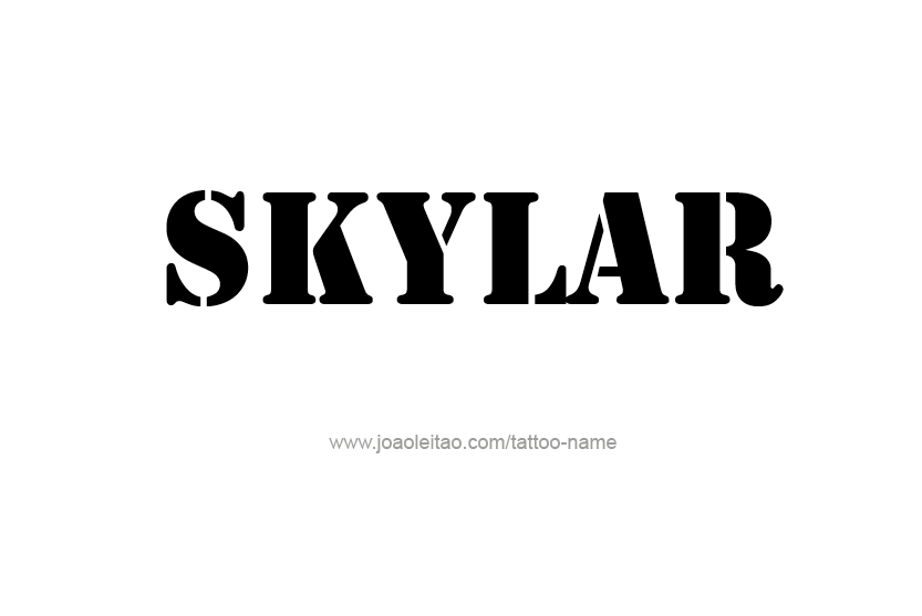 Tattoo Design Name Skylar   