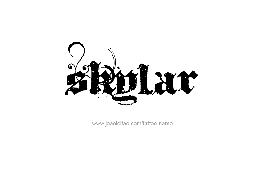 Skylar Name Tattoo Designs