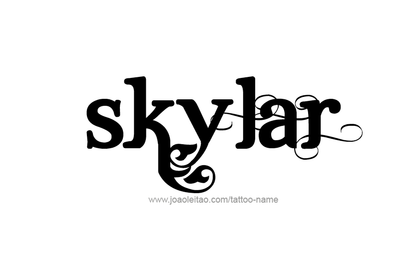 Skylar Name Tattoo Designs