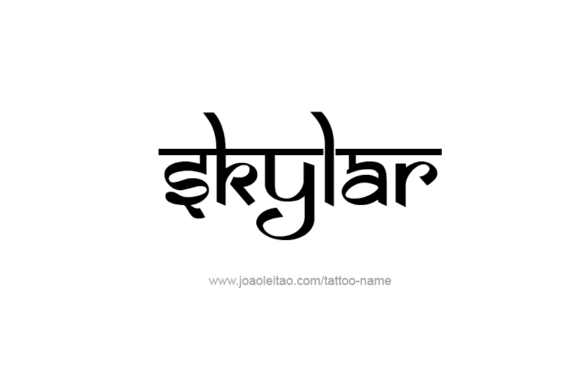 Tattoo Design Name Skylar   