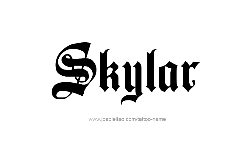 Skylar Name Tattoo Designs