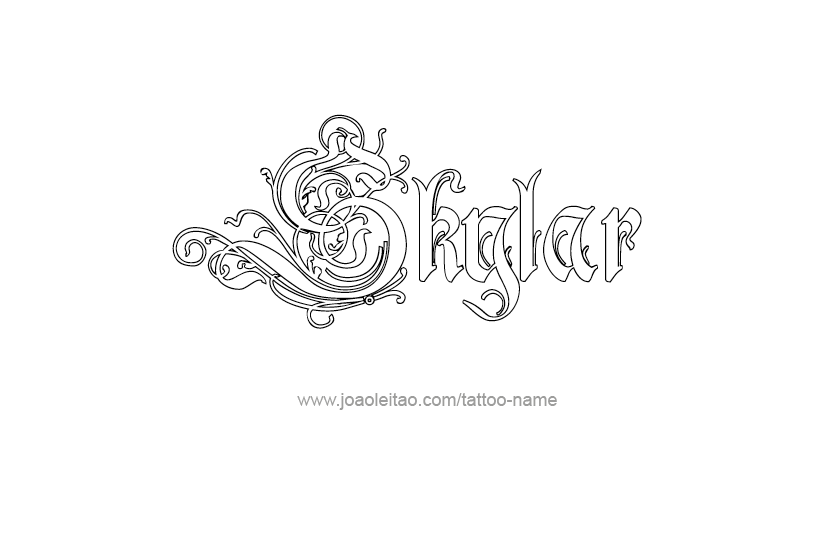 Tattoo Design Name Skylar   