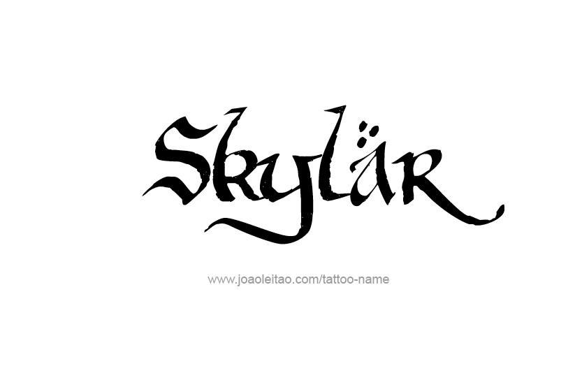 Skylar Name Tattoo Designs