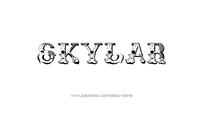 Tattoo Design Name Skylar   