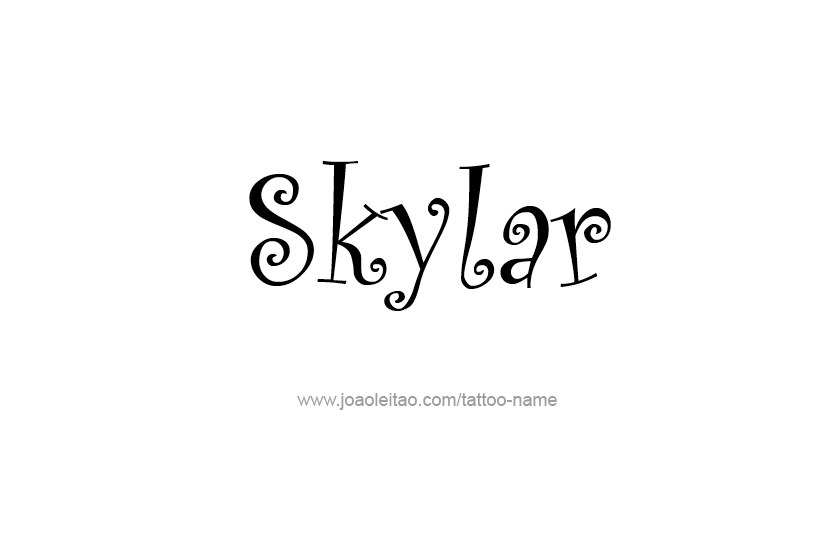 Tattoo Design Name Skylar   