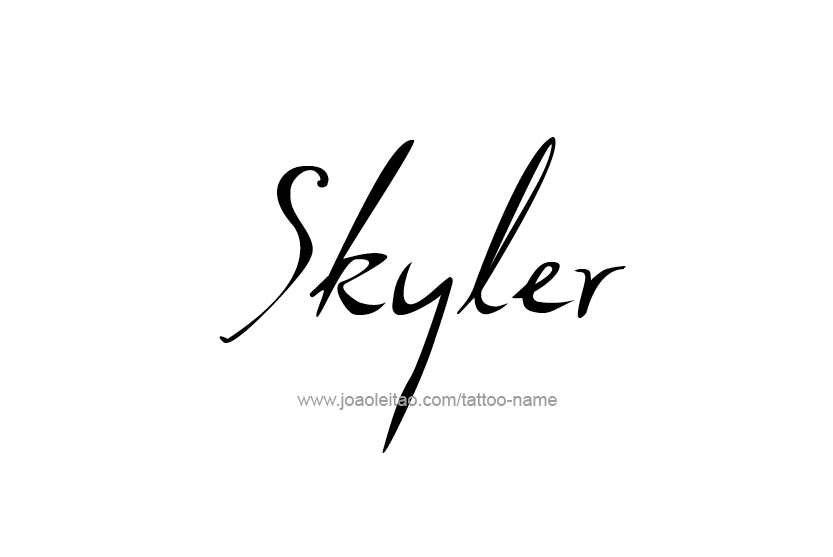 Tattoo Design Name Skyler   