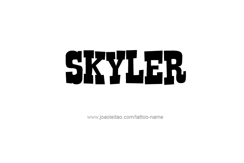 Tattoo Design Name Skyler   