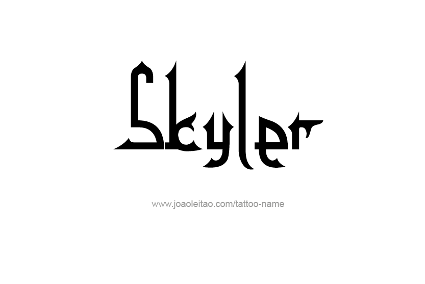 Skyler Name Tattoo Designs