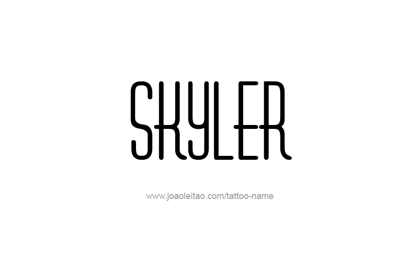 Tattoo Design Name Skyler   