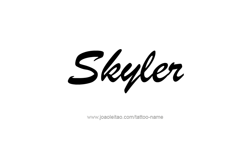 Skyler Name Tattoo Designs