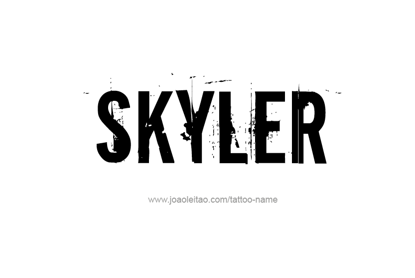 Tattoo Design Name Skyler   