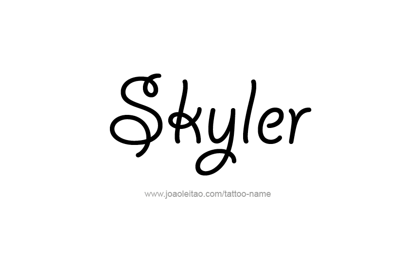 Skyler Name Tattoo Designs