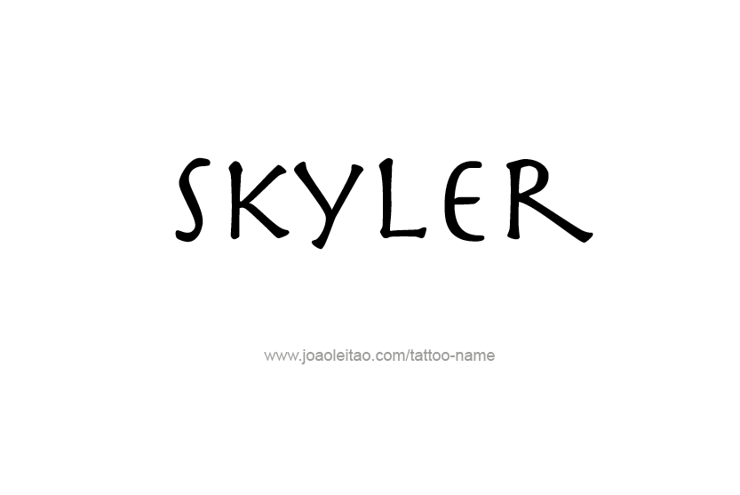 Tattoo Design Name Skyler   