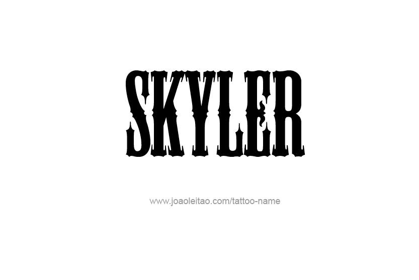 Tattoo Design Name Skyler   