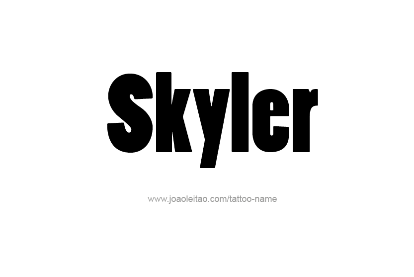 Tattoo Design Name Skyler   