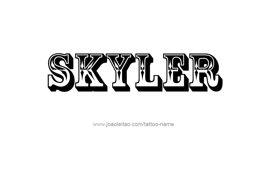 Tattoo Design Name Skyler   