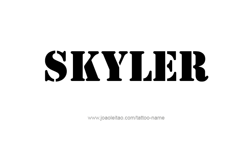 Tattoo Design Name Skyler   