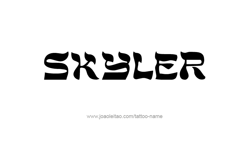 Skyler Name Tattoo Designs