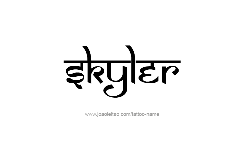 Tattoo Design Name Skyler   