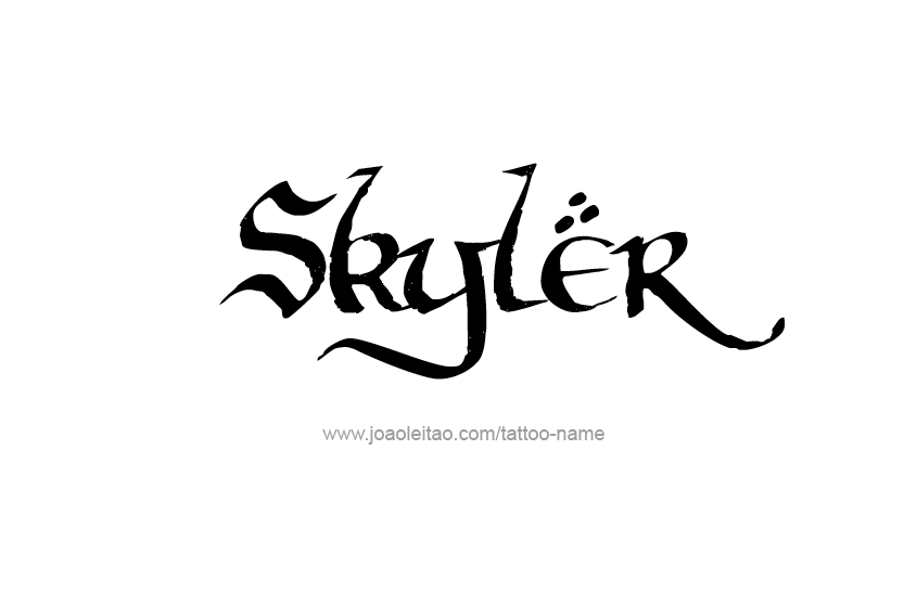 Tattoo Design Name Skyler   