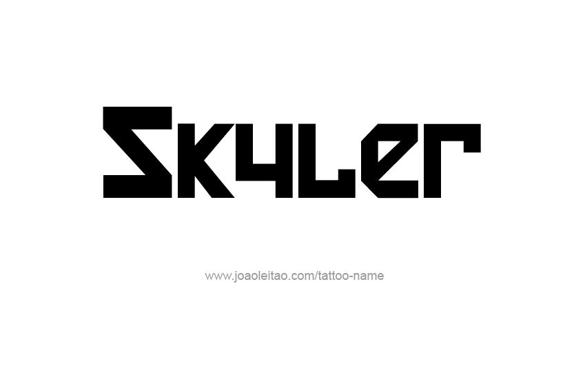 Tattoo Design Name Skyler   