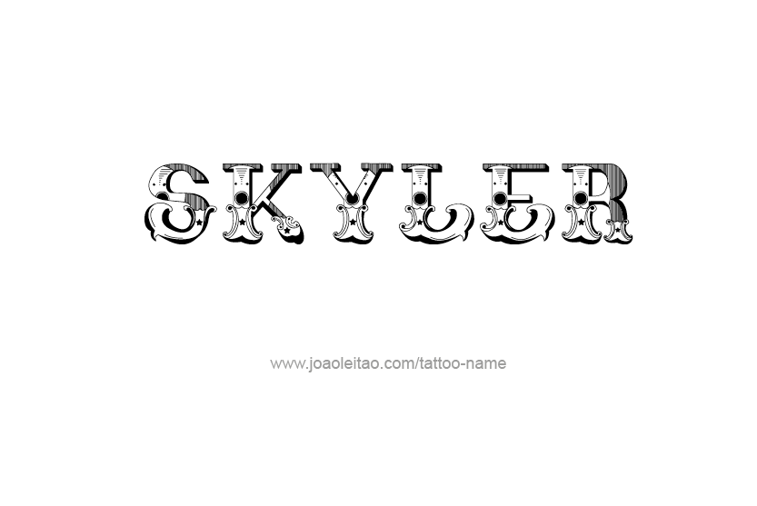 Tattoo Design Name Skyler   