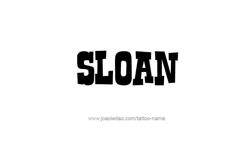 Tattoo Design Name Sloan   