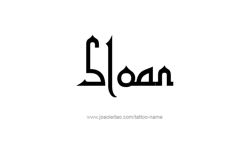 Tattoo Design Name Sloan   