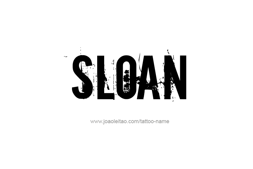 Tattoo Design Name Sloan   