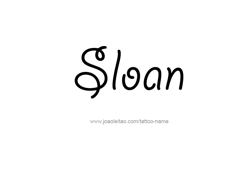 Tattoo Design Name Sloan   