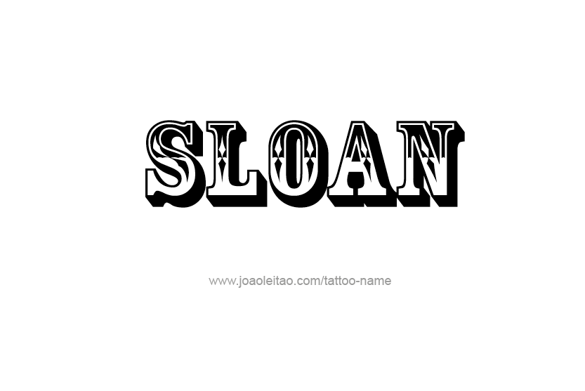 Tattoo Design Name Sloan   