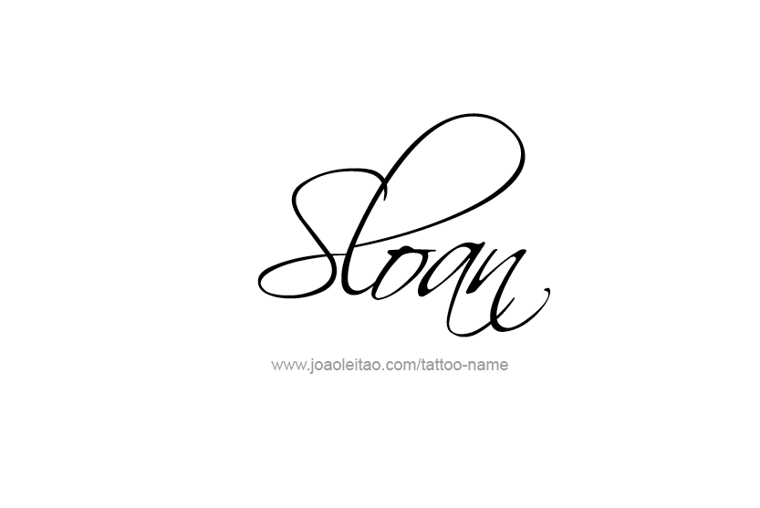 Tattoo Design Name Sloan   