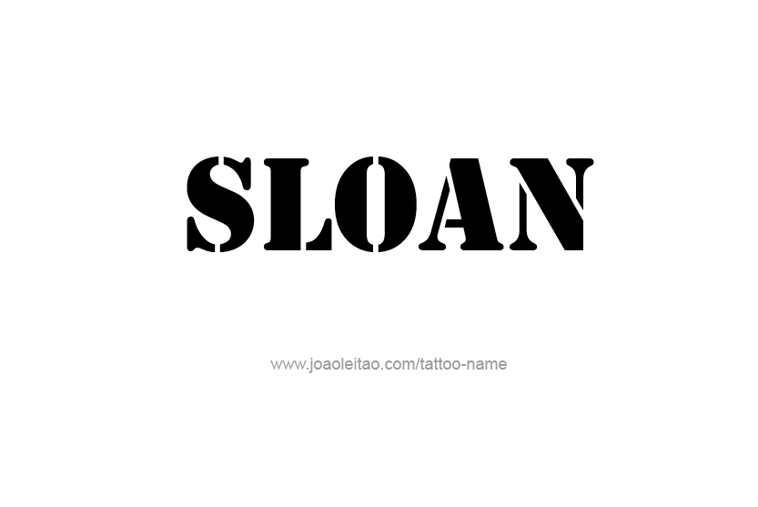 Tattoo Design Name Sloan   