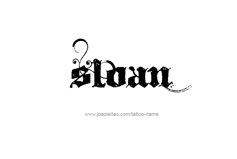 Tattoo Design Name Sloan   