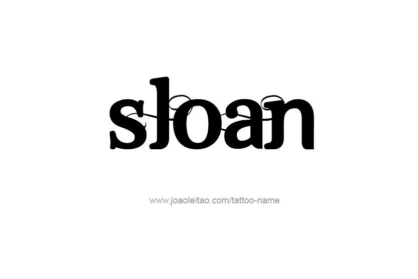 Tattoo Design Name Sloan   