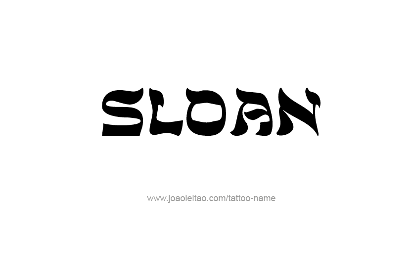 Tattoo Design Name Sloan   