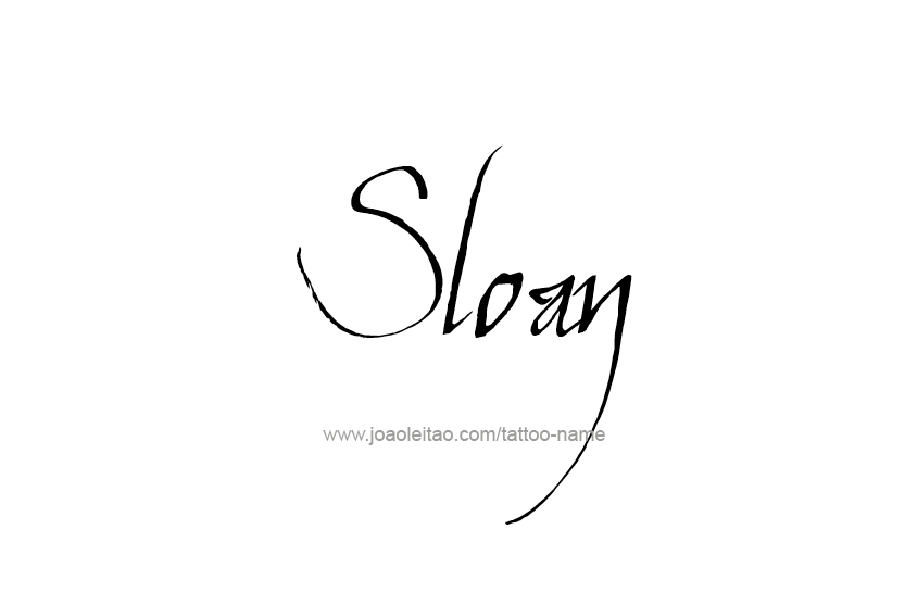 Tattoo Design Name Sloan   